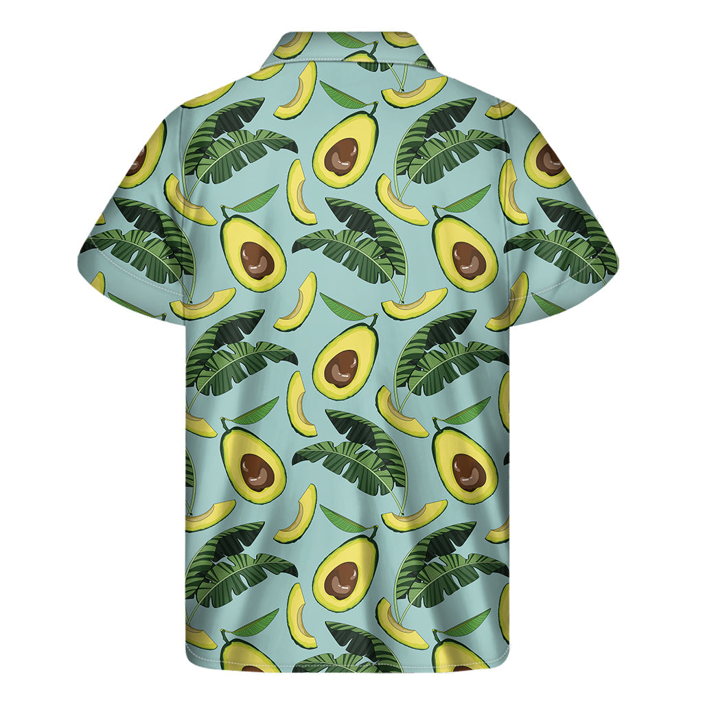 Tropical Vibes: Men's Banana Leaf and Avocado Print Hawaiian Shirt - 2