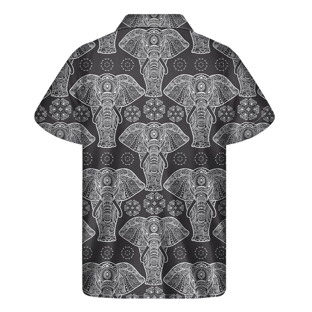 Boho Elephant Print Hawaiian Short Sleeve Shirt - 2