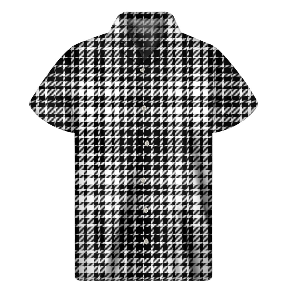 Vintage Vibe: Hawaiian Border Tartan Print Short Sleeve Shirt - 1