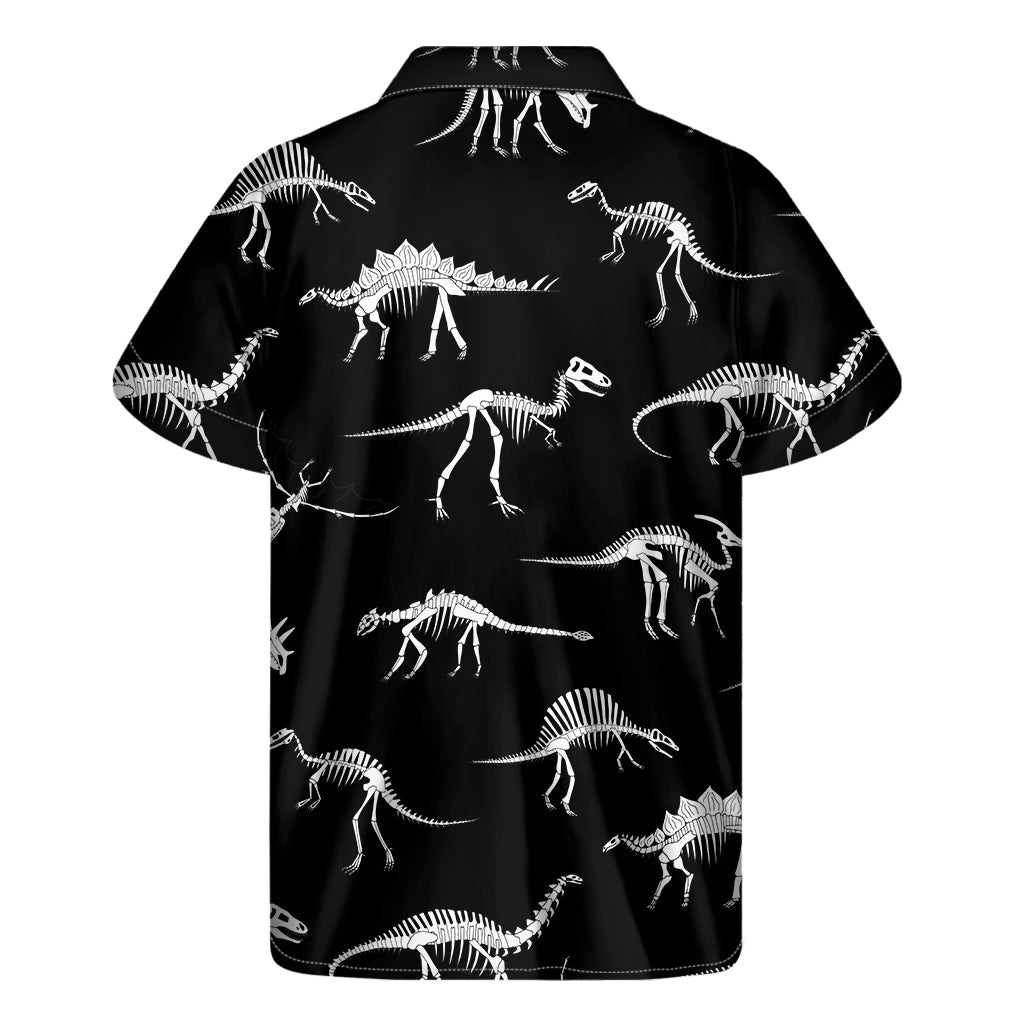 Island Fossil Aloha: Black and White Hawaiian Short Sleeve Shirt - 2