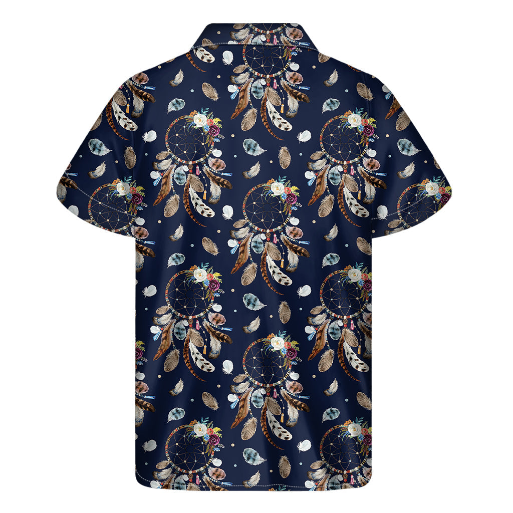 Floral Dream Catcher Hawaiian Print Short Sleeve Shirt - 2