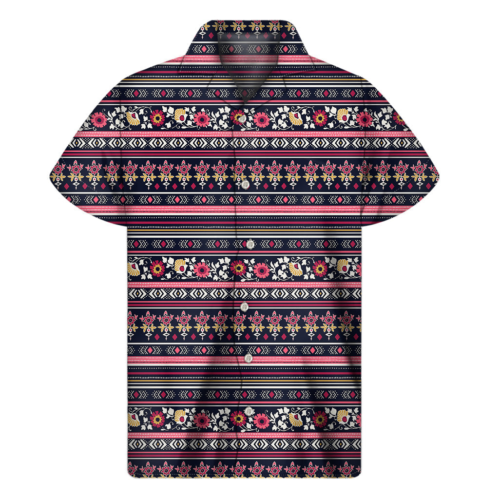Island Vibes: Floral Ethnic Pattern Hawaiian Shirt - 1