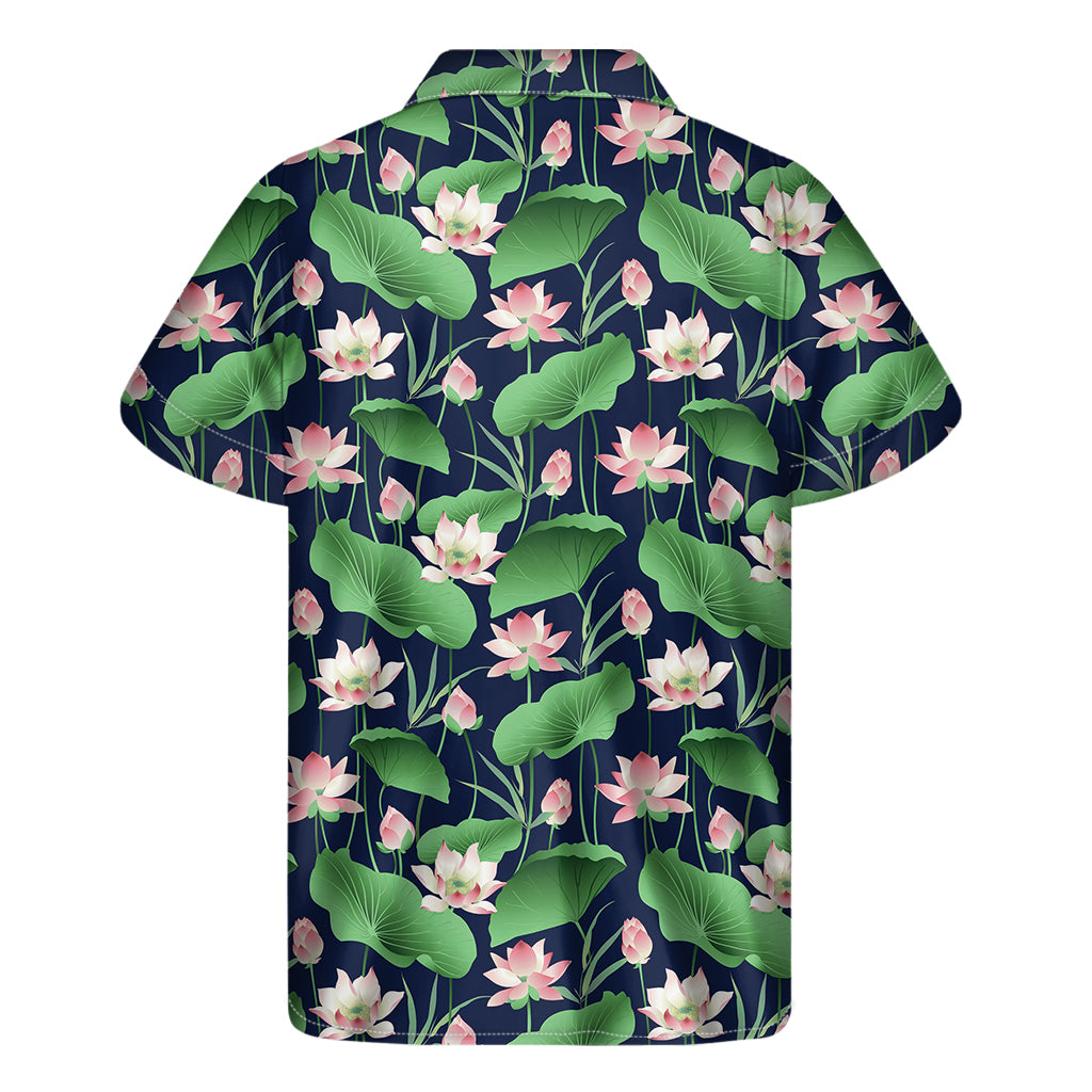 Tropical Vibes: Flower and Leaf Lotus Hawaiian Shirt - 2