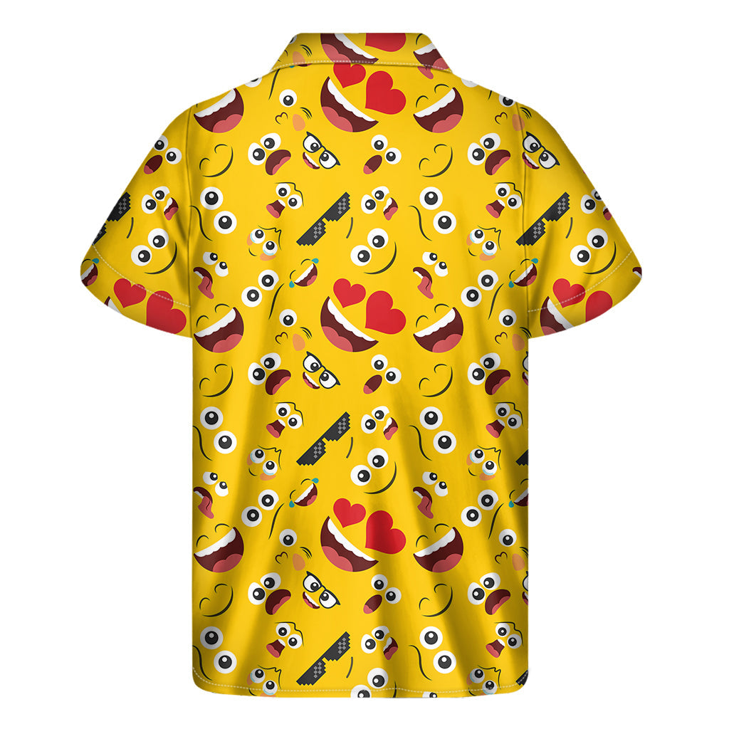 Emoji Tiki Tropics Hawaiian Short Sleeve Shirt - 2