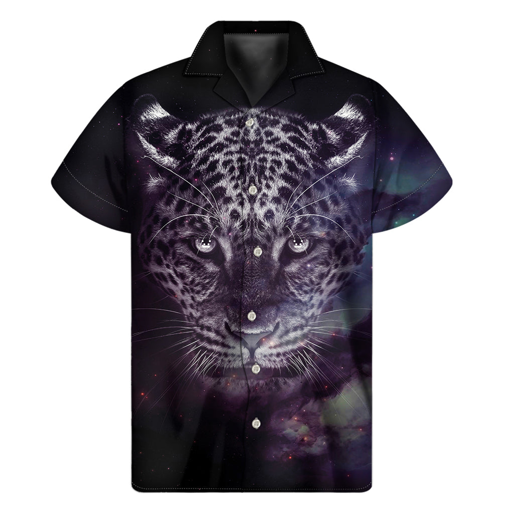 Galaxy Jaguar Print Hawaiian Short Sleeve Shirt - Embrace the Aloha Spirit - 1