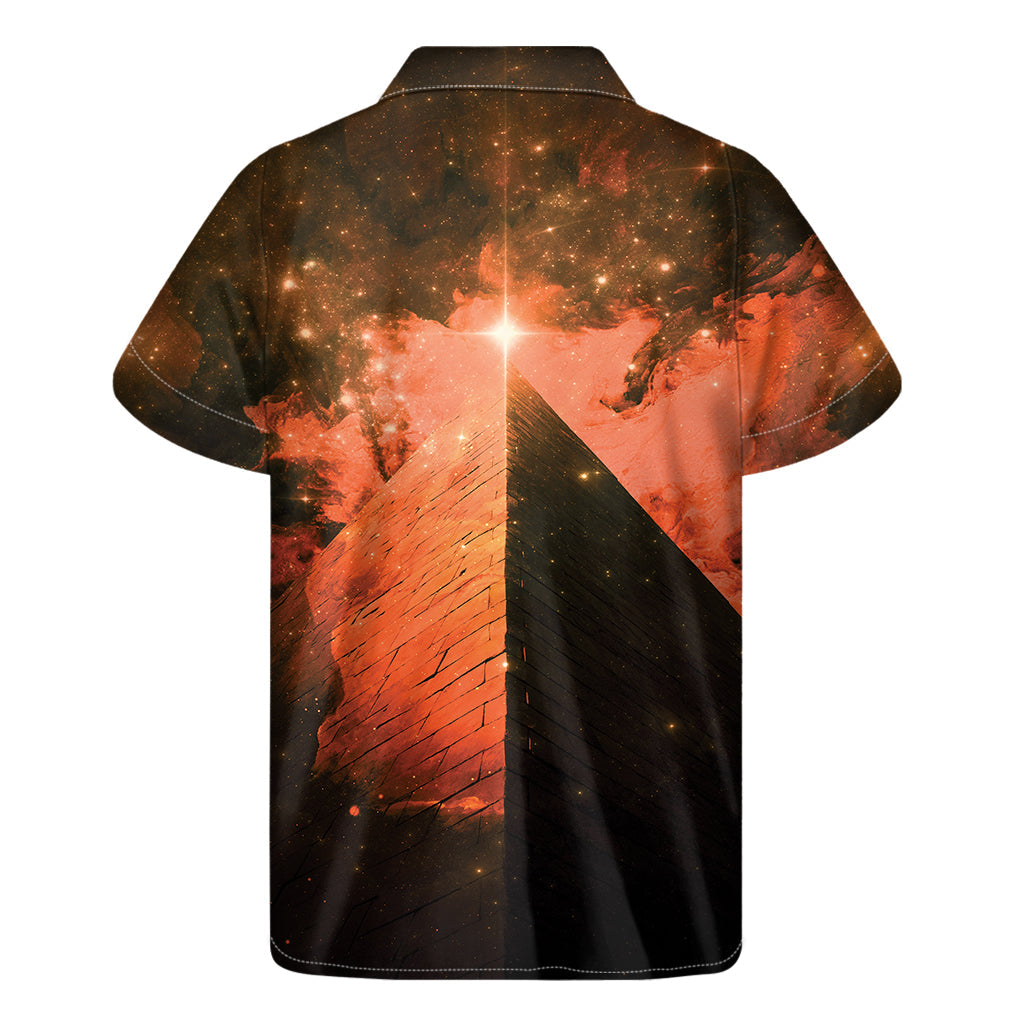 Galaxy Pyramid Print Hawaiian Short Sleeve Shirt: Embrace Island Vibes in Style - 2