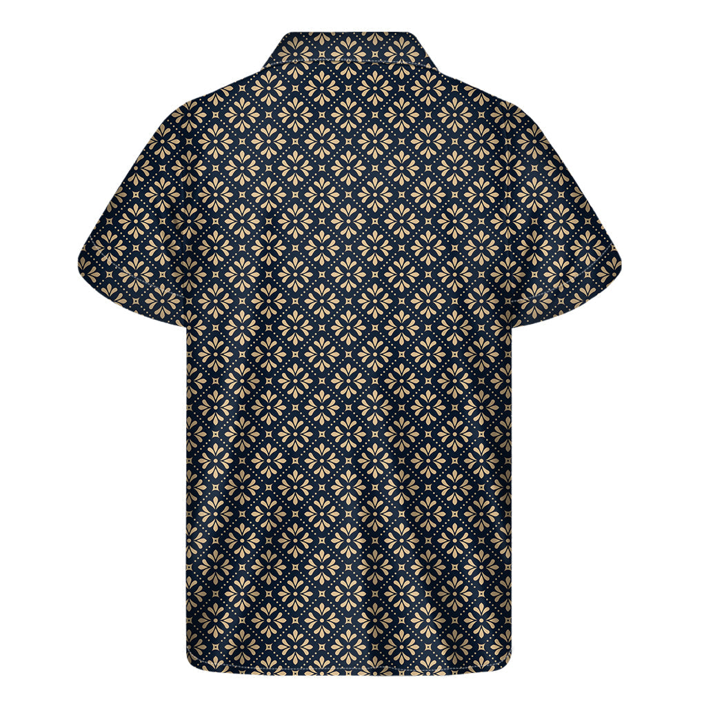 Tropical Vibes: Geometric Floral Print Hawaiian Shirt for Men - 2