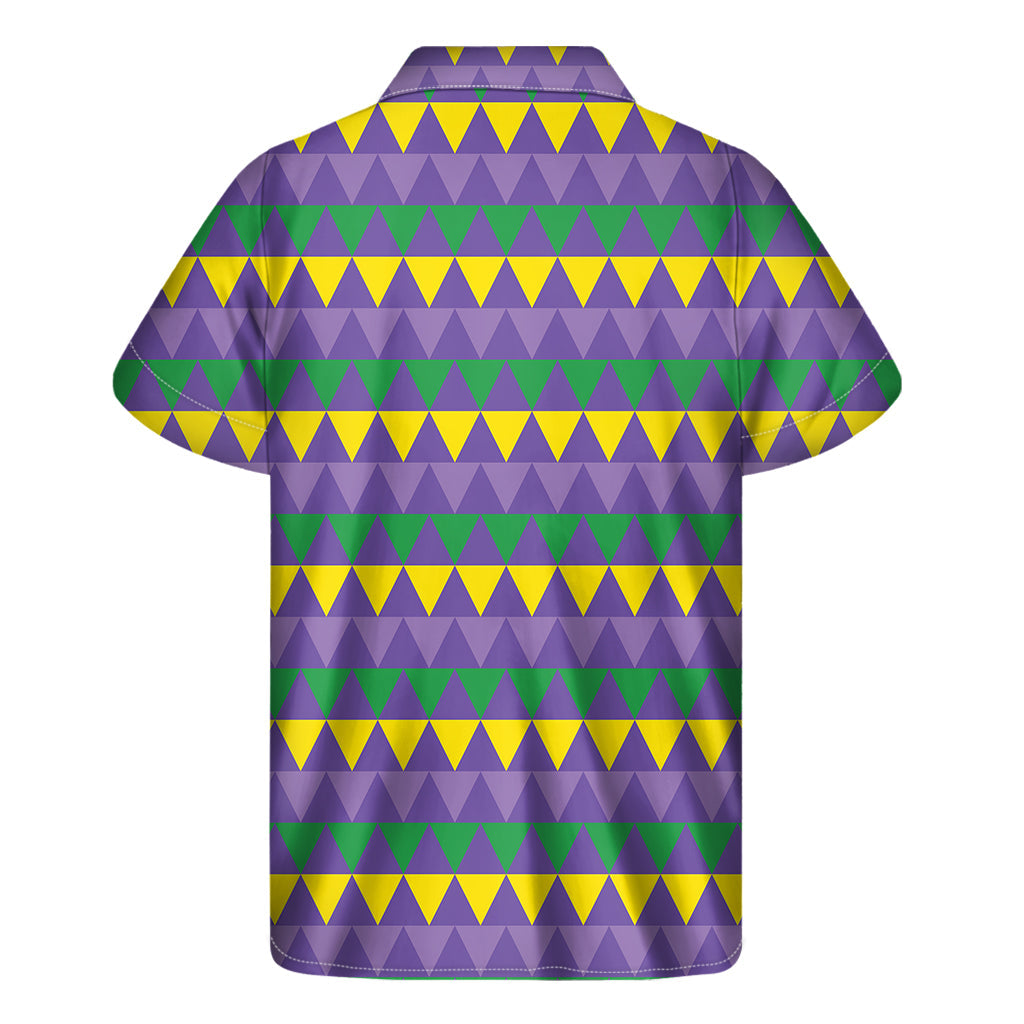 Geometric Mardi Gras Hawaiian Shirt - Perfect for Your Luau! - 2