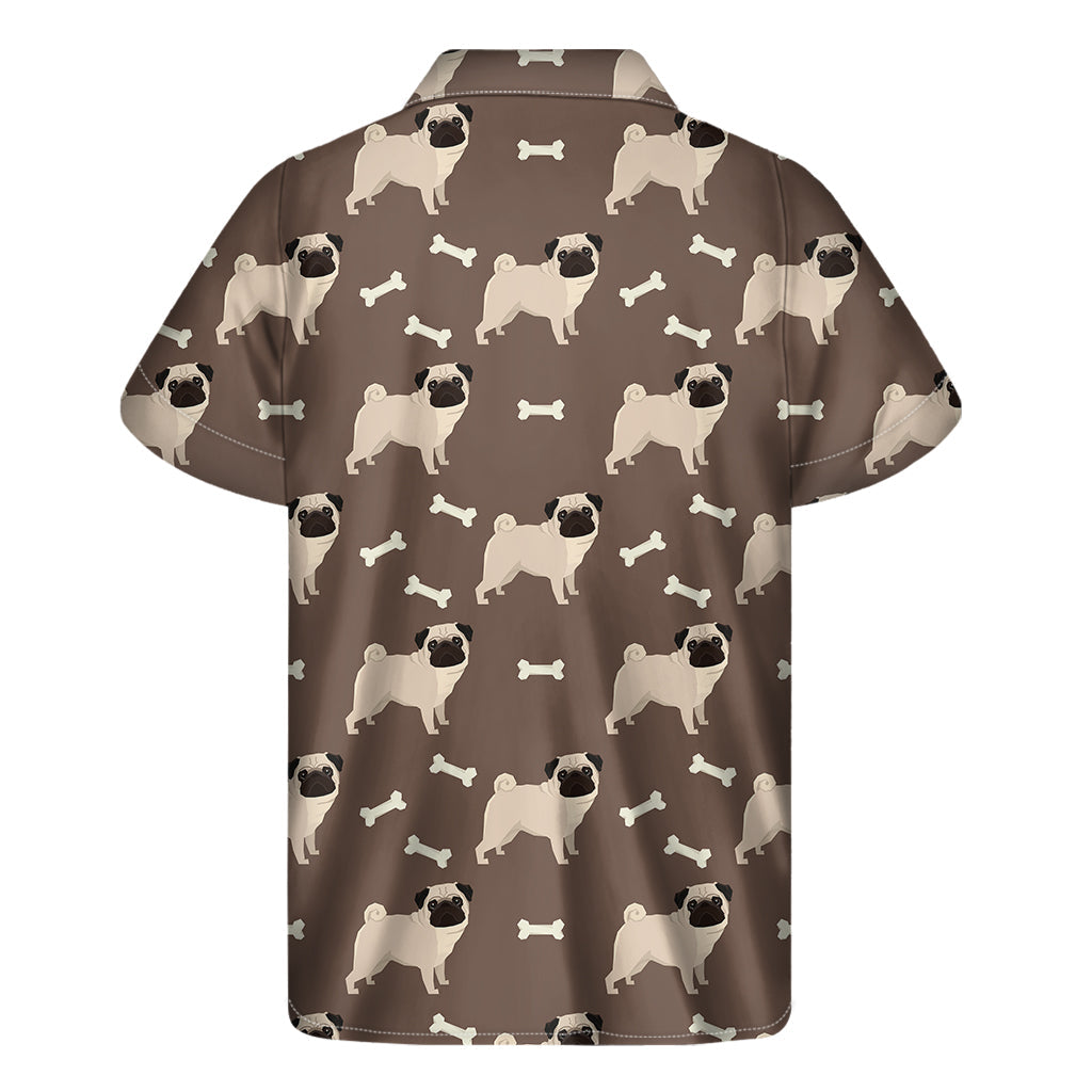 Geometric Pug Paradise: Hawaiian Short Sleeve Shirt - 2