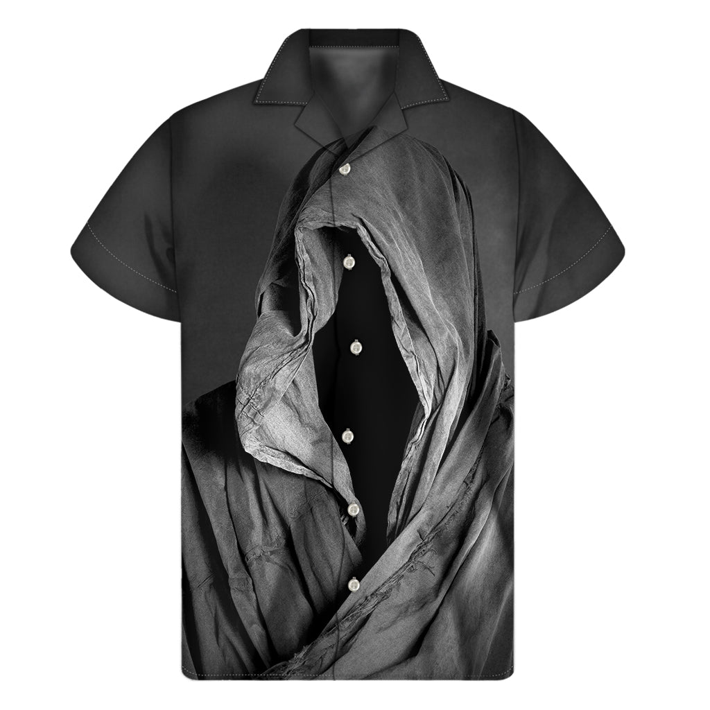 Ghost in the Darkness Hawaiian Print Short Sleeve Shirt - 1