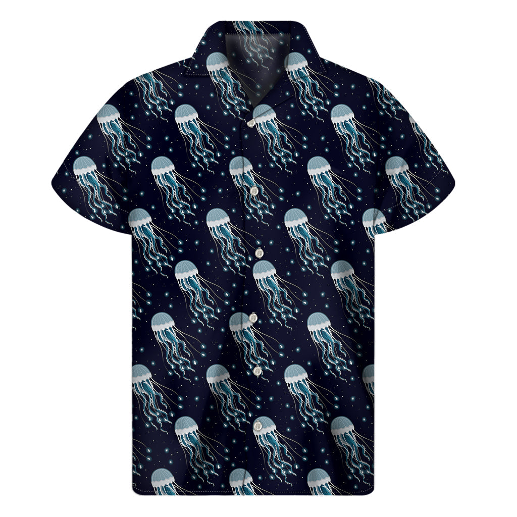Glowing Jellyfish Hawaiian Short Sleeve Shirt - Embrace the Aloha Spirit! - 1