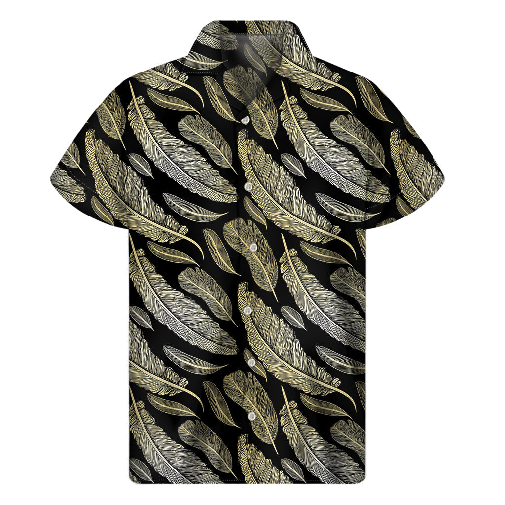 Golden Feathered Aloha Shirt: Embrace Hawaiian Style - 1