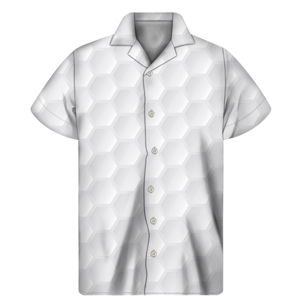 Hawaiian Style: Golf Ball Print Men's Short Sleeve Shirt - 1