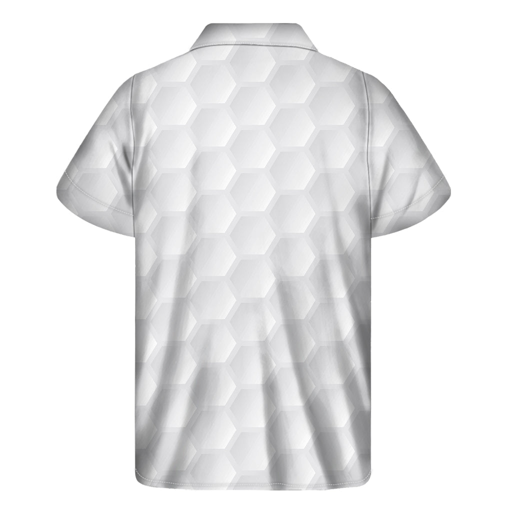 Hawaiian Style: Golf Ball Print Men's Short Sleeve Shirt - 2