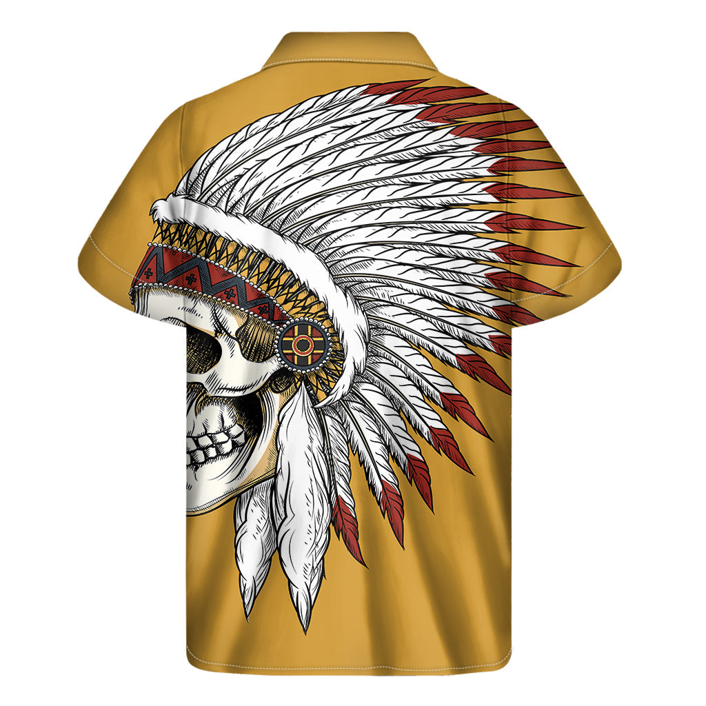 Tribal Skull Print Hawaiian Short Sleeve Shirt - 2