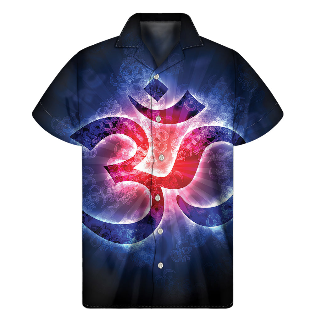 Om Sign Hawaiian Style Short Sleeve Shirt - 1