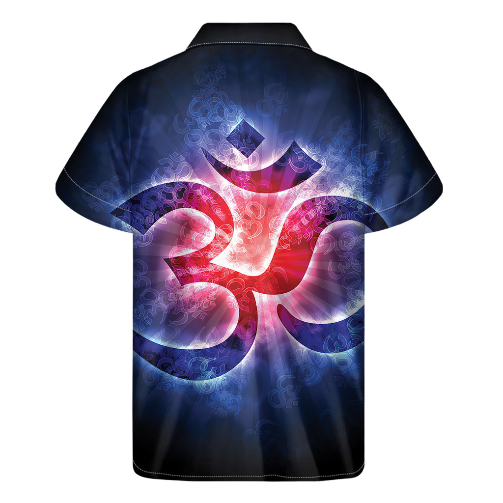 Om Sign Hawaiian Style Short Sleeve Shirt - 2