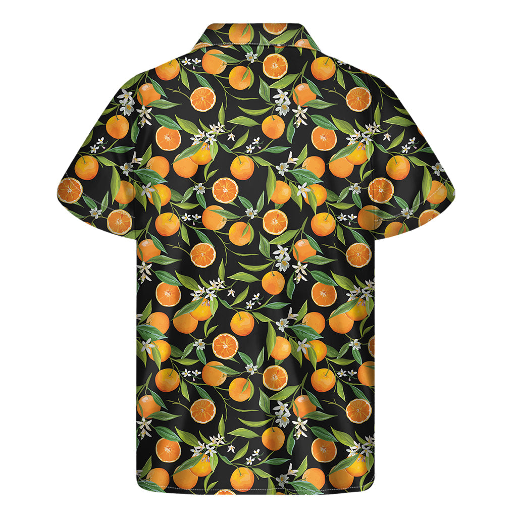 Tropical Delight: Men's Orange Fruit Pattern Hawaiian Shirt - 2