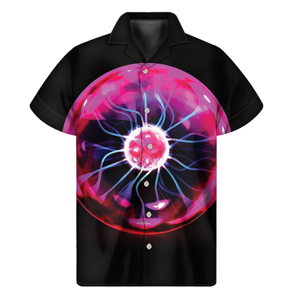 Plasma Ball Print Hawaiian Short Sleeve Shirt - Tropical Vibes for Men - 1