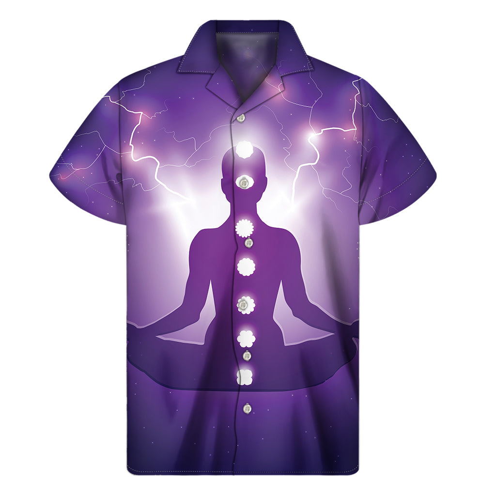Experience the Aloha Spirit: Hawaiian Chakra Print Short Sleeve Shirt - 1
