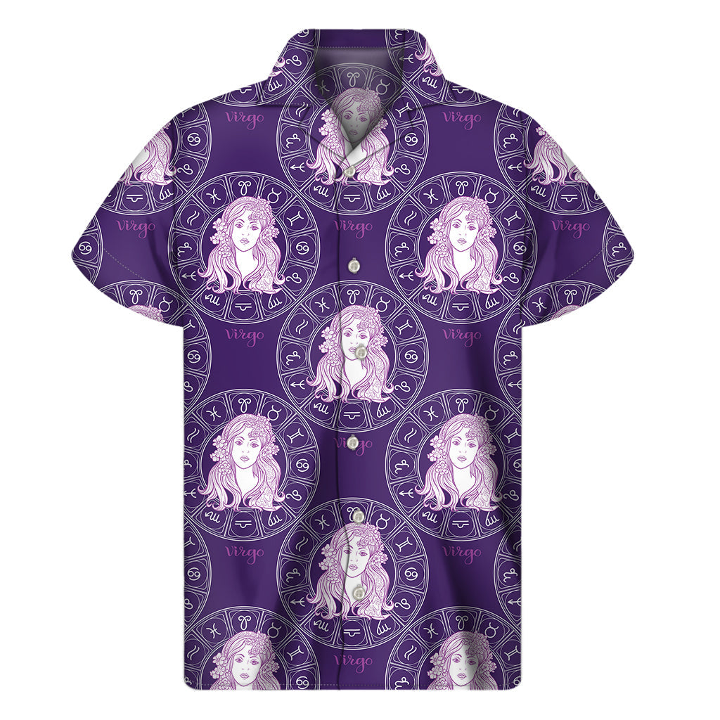 Purple Virgo Zodiac Hawaiian Shirt: Embrace the Aloha Spirit in Style - 1