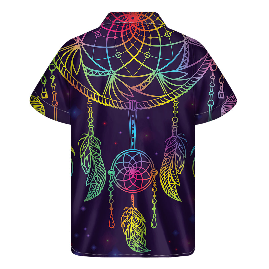 Rainbow Native Dream Catcher Hawaiian Short Sleeve Shirt - 2