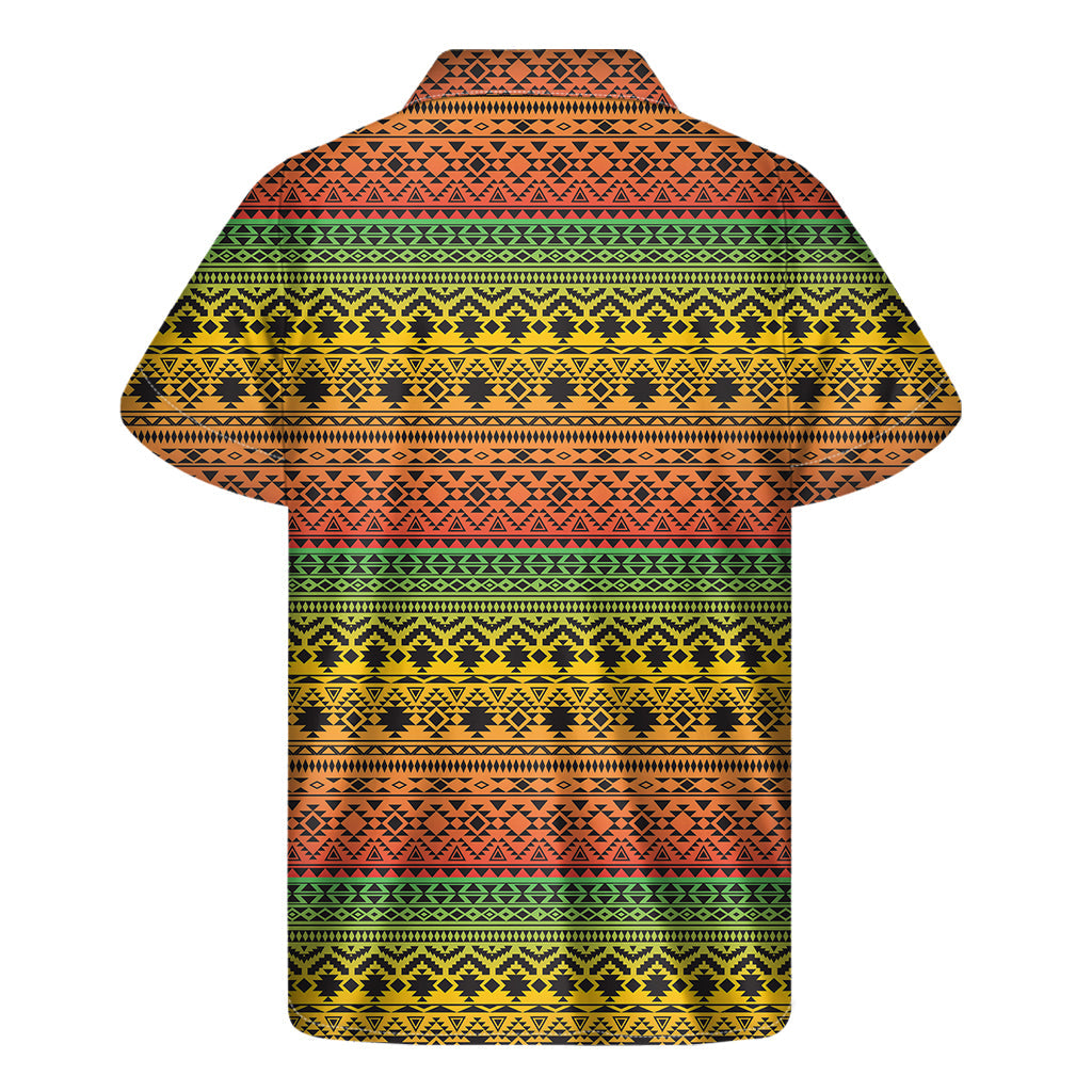 Rasta Tribal Pattern Hawaiian Short Sleeve Shirt - 2
