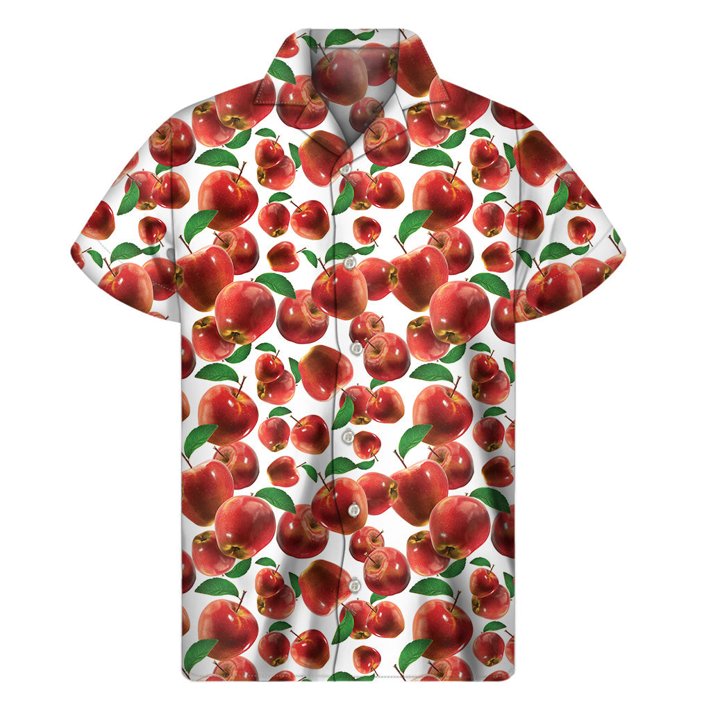 Red Apple Hawaiian Pattern Short Sleeve Shirt - 1