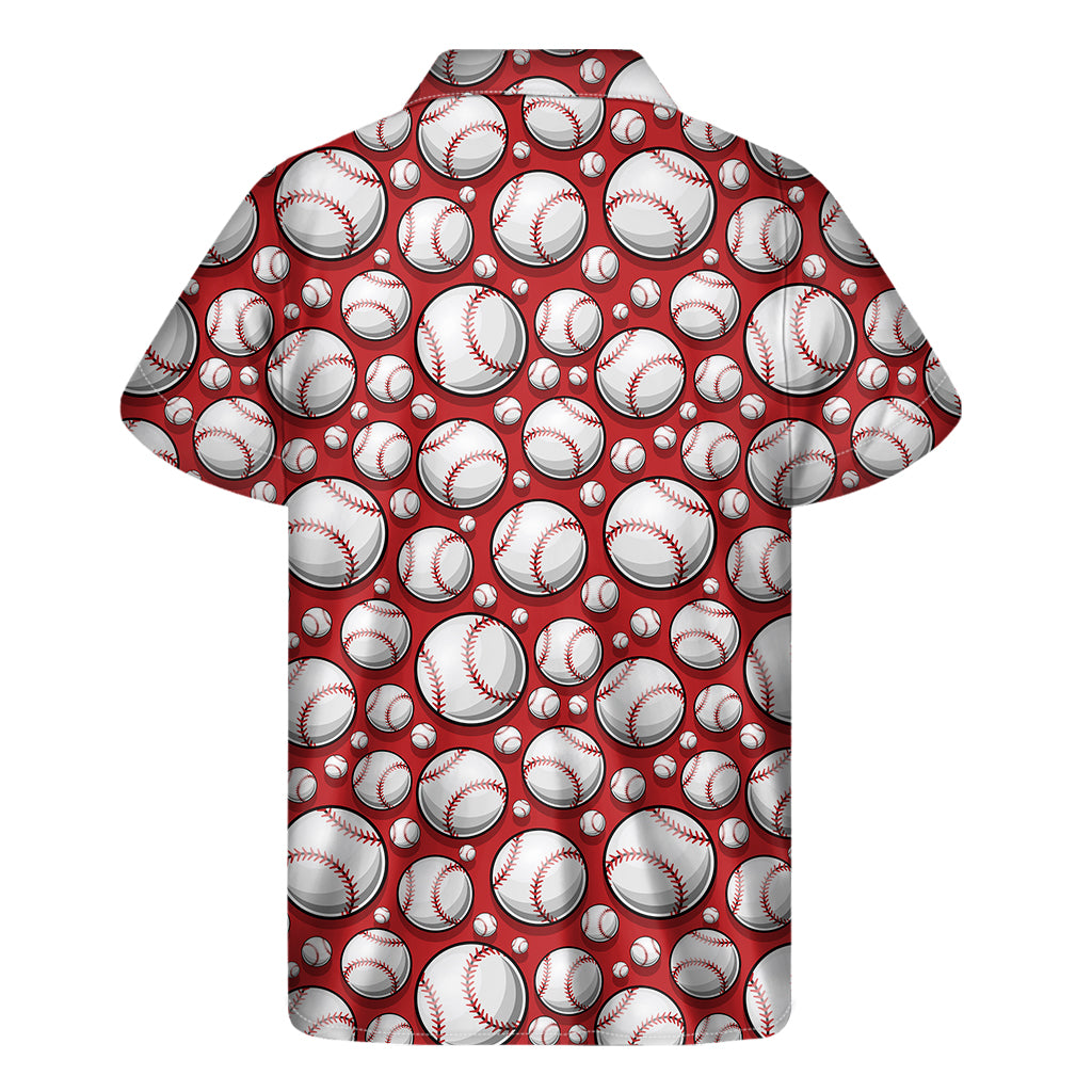 Retro Red Hawaiian Print Short Sleeve Shirt - 2