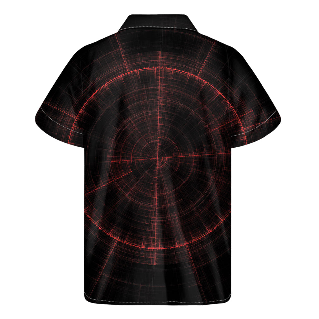 Red Gun Sight Hawaiian Print Short Sleeve Shirt - 2