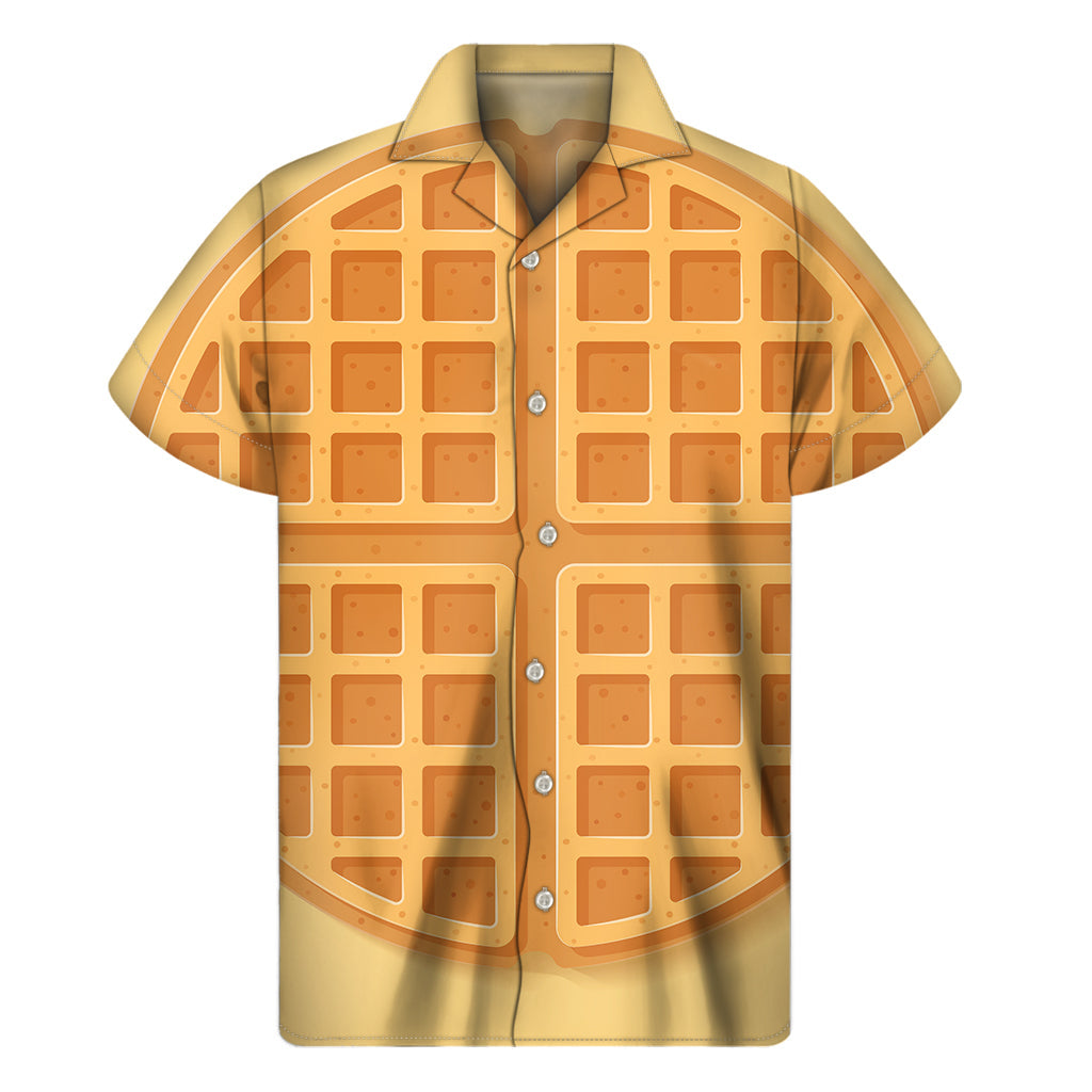 Island Breeze: Hawaiian Waffle Print Short Sleeve Shirt - 1
