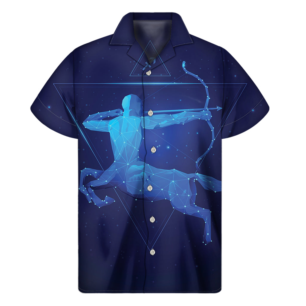 Hawaiian Style Sagittarius Horoscope Print Short Sleeve Shirt - 1