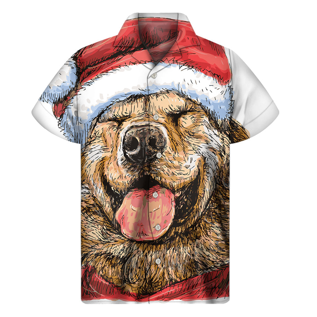 Hawaiian Santa Labrador Men's Short Sleeve Shirt - 1