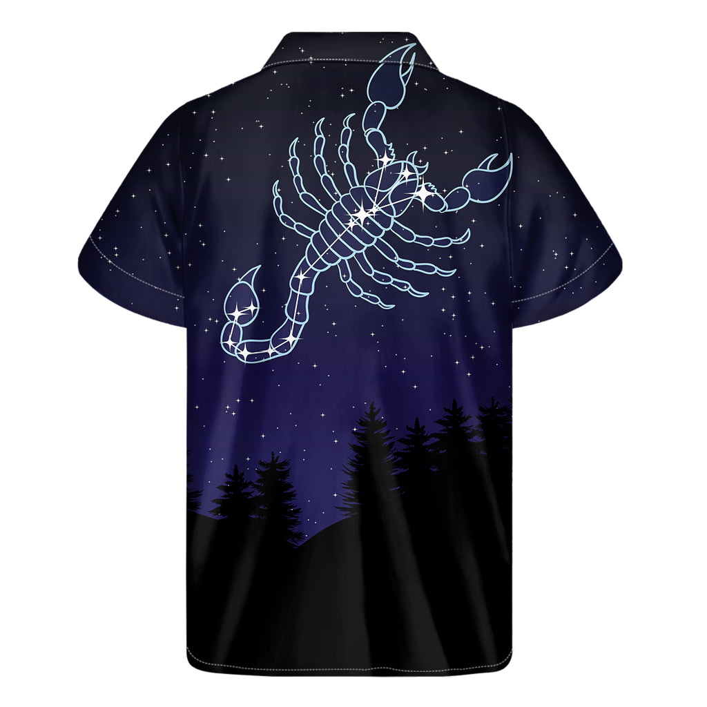 Scorpio Constellation Hawaiian Print Short Sleeve Shirt - 2
