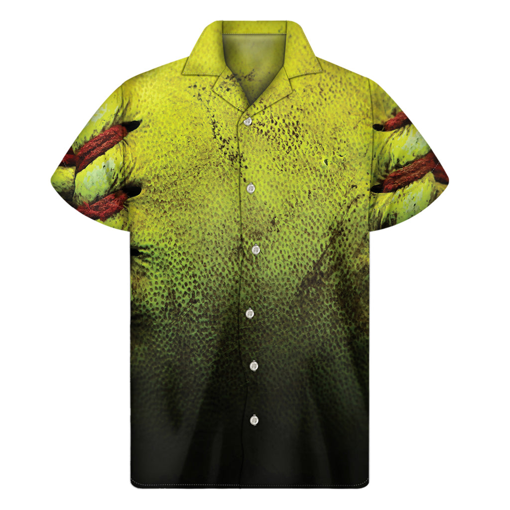 Softball Ball Print Hawaiian Short Sleeve Shirt for Men - 1