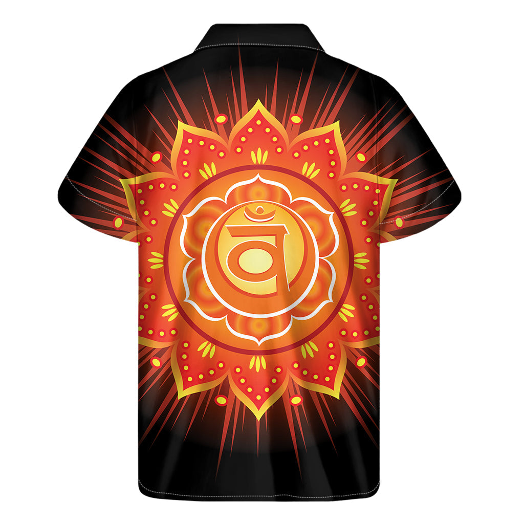 Swadhisthana Chakra Mandala Print Hawaiian Short Sleeve Shirt - 2