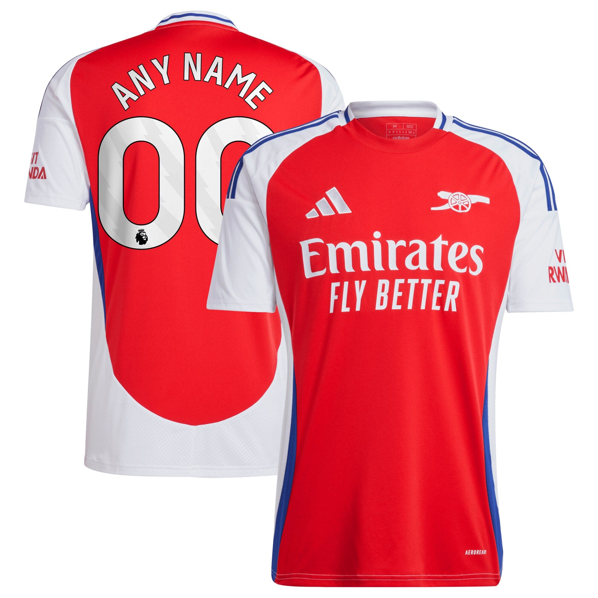 Arsenal adidas 2024/25 Home Custom Jersey – Red - 1