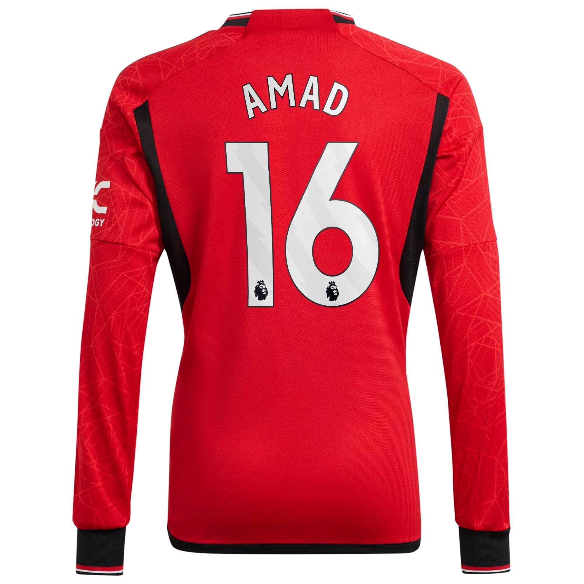 Amad Diallo Manchester United adidas Long Sleeve Player Jersey????Red - 3