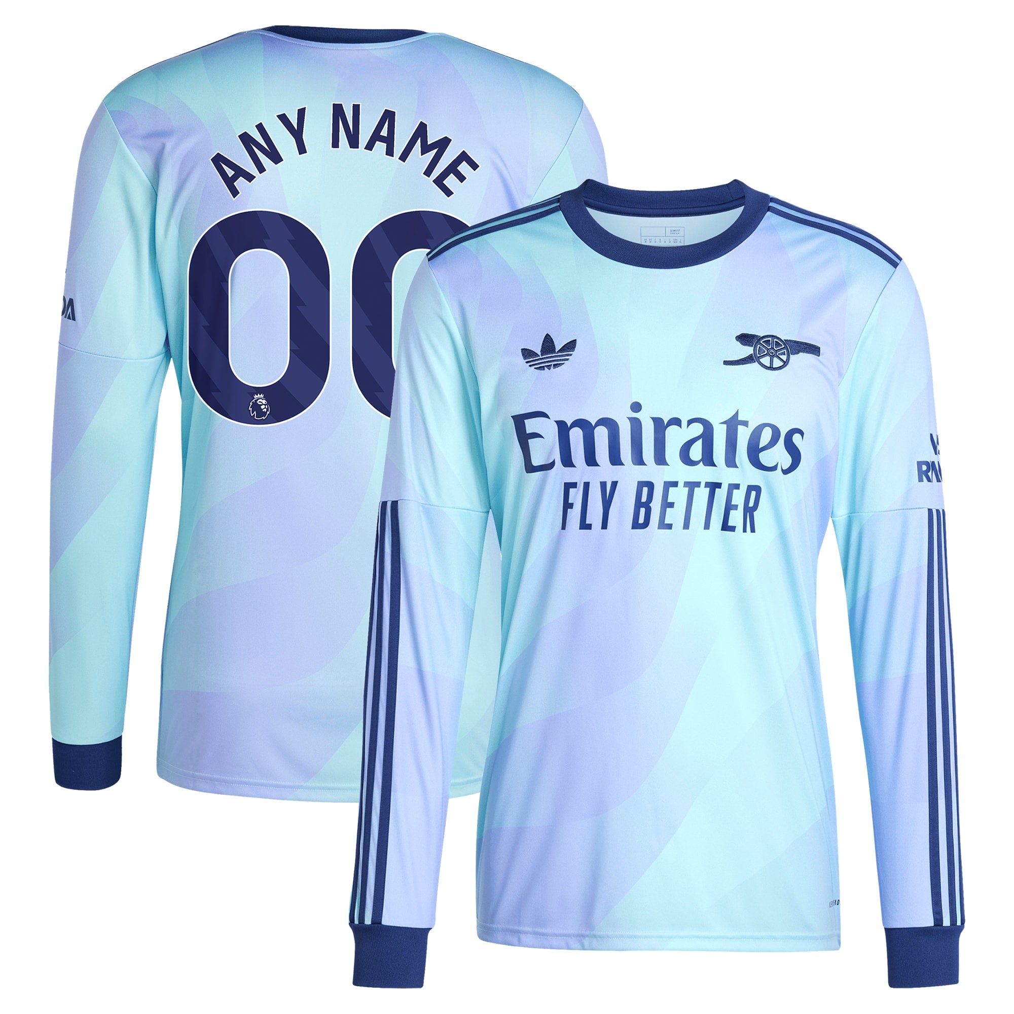 Arsenal adidas 2024/25 Away Long Sleeve Custom Jersey - 4
