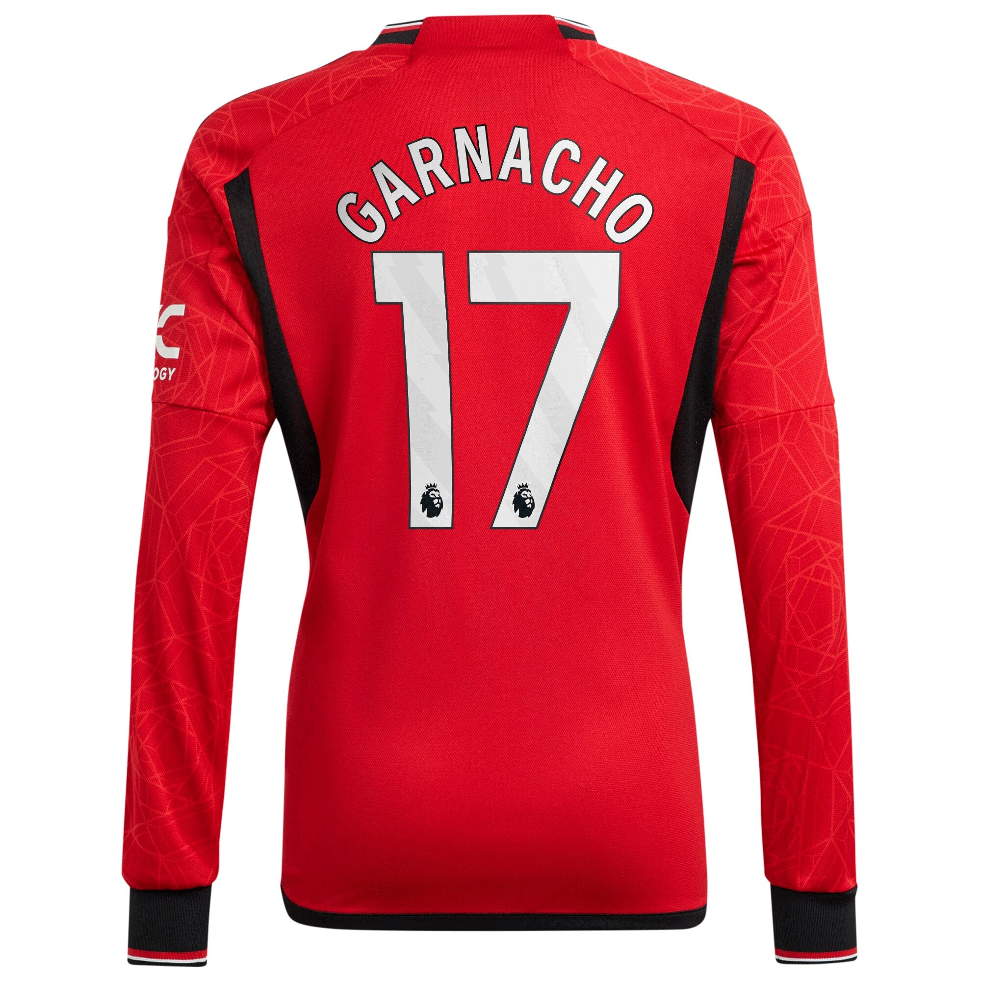 Alejandro Garnacho Manchester United adidas 2023/24 Home Long Sleeve Player Jersey????Red - 3