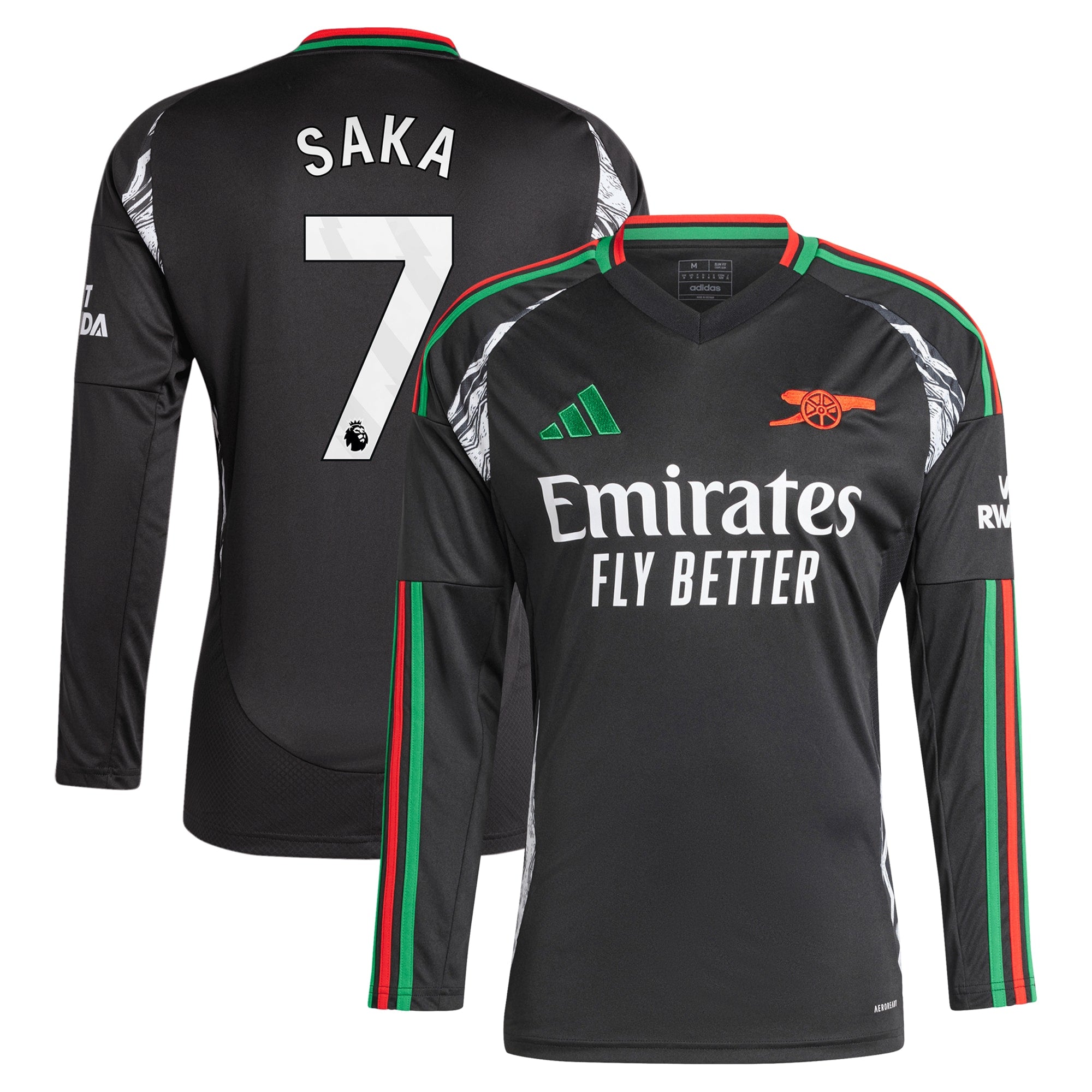 Bukayo Saka Arsenal adidas 2024/25 Away Long Sleeve Player Jersey - 1