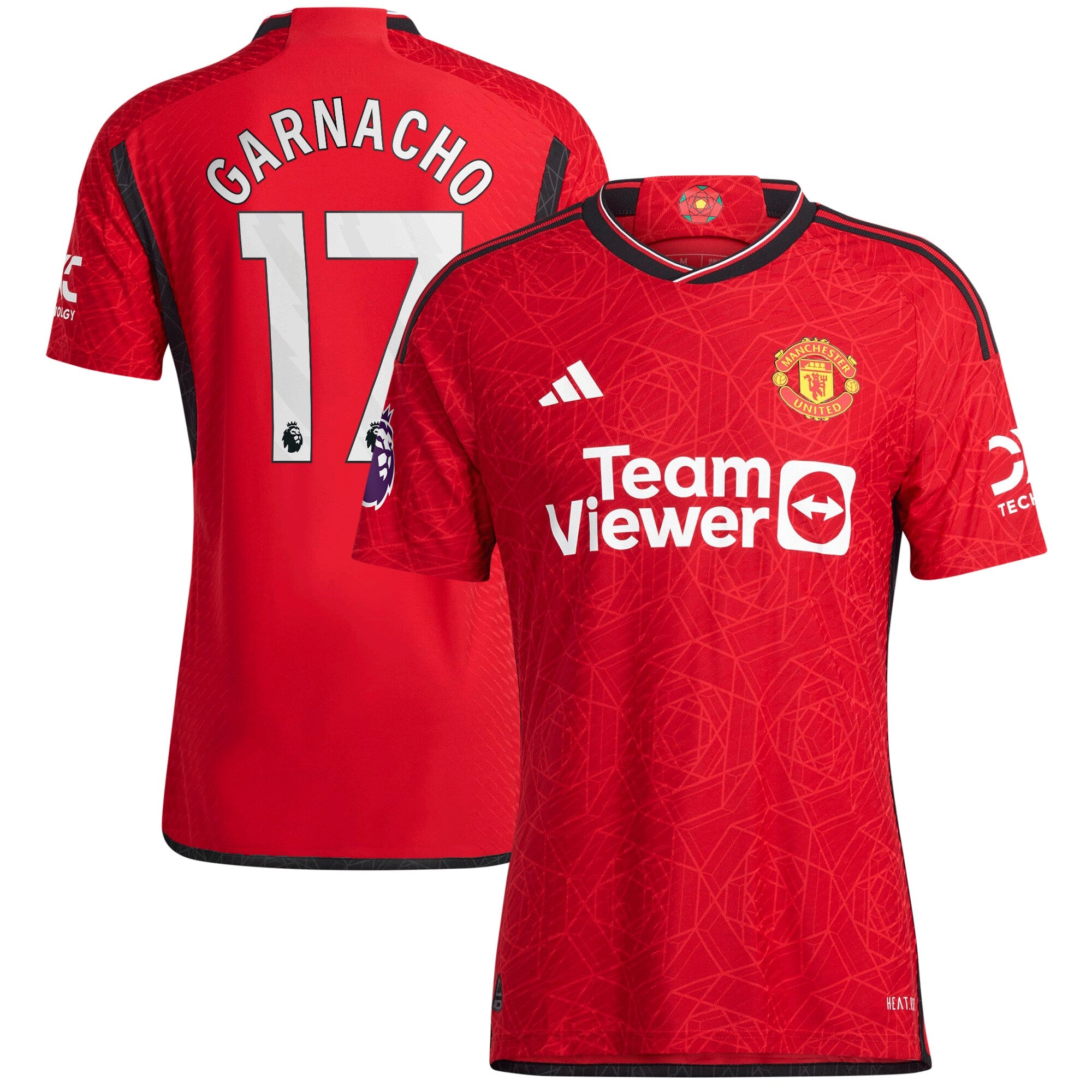 Alejandro Garnacho Manchester United adidas 2023/24 Home Authentic Player Jersey????Red - 1