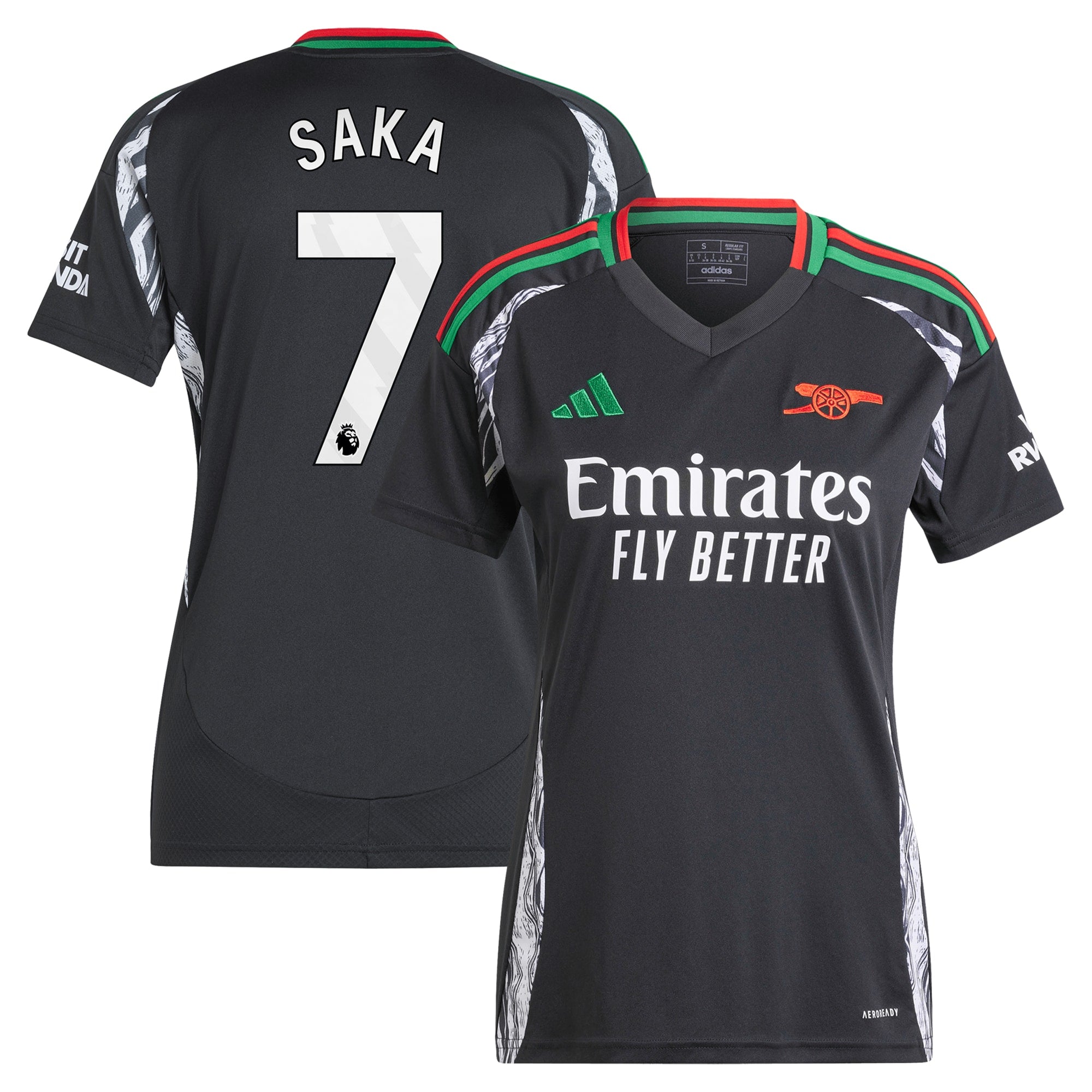 Bukayo Saka Arsenal adidas Women's 2024/25 Home Player Jersey – Red - 4