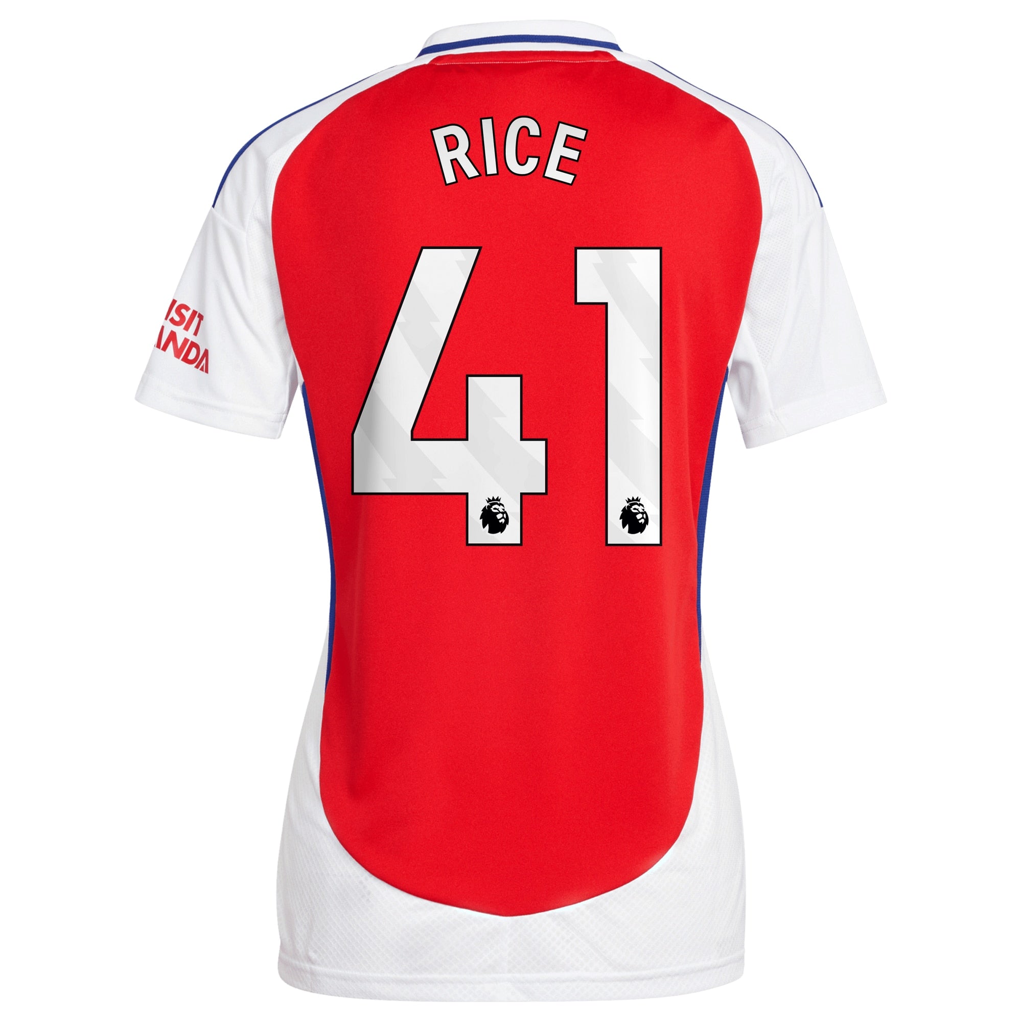 Declan Rice Arsenal adidas Women's 2024/25 Home Player Jersey – Red - 3