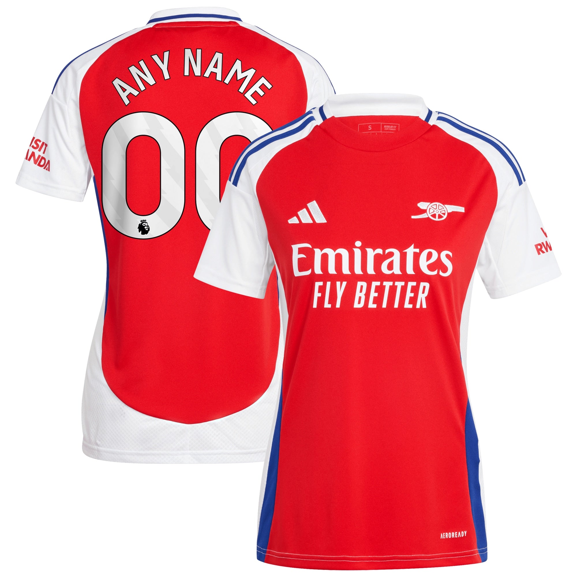 Arsenal adidas Women's 2024/25 Home Custom Jersey – Red - 1