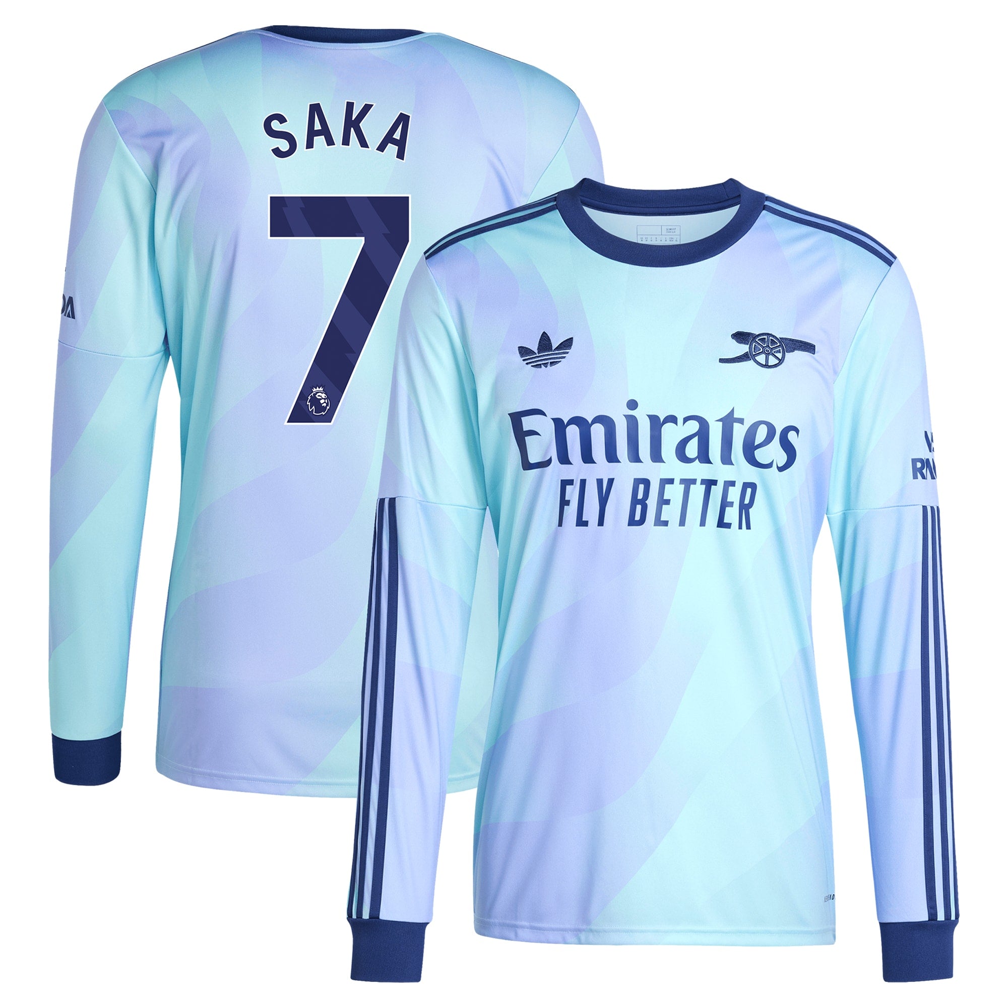 Bukayo Saka Arsenal adidas 2024/25 Away Long Sleeve Player Jersey - 4