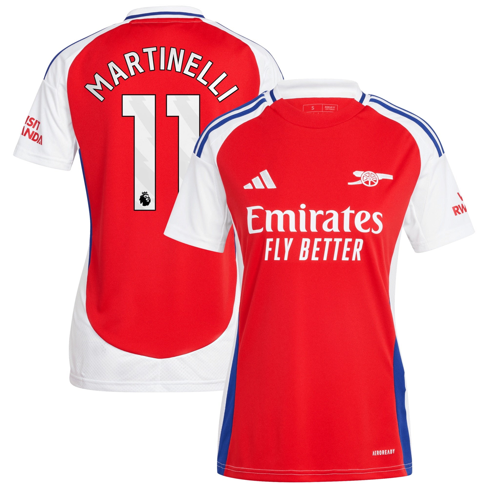 Gabriel Martinelli Arsenal adidas Women's 2024/25 Home Player Jersey – Red - 1