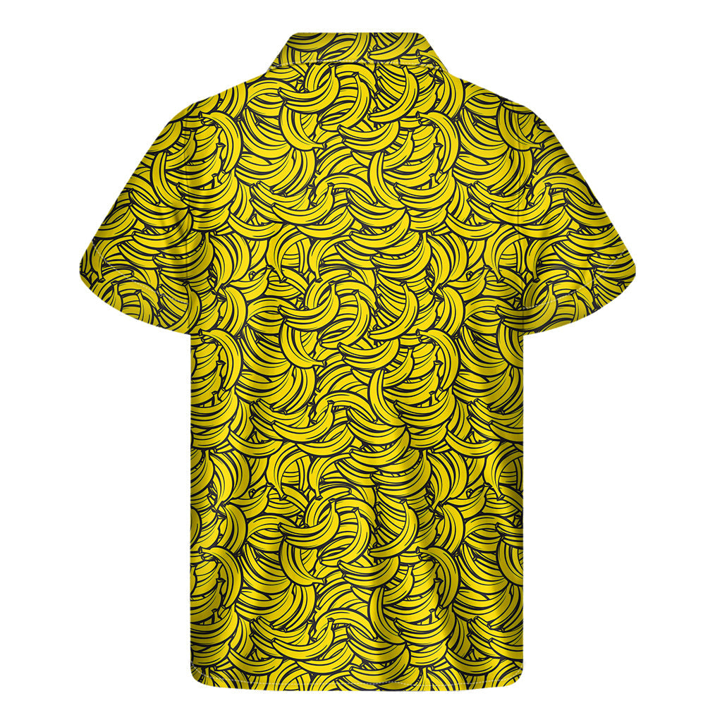 Sunny Vibes: Yellow Banana Pattern Hawaiian Short Sleeve Shirt - 2