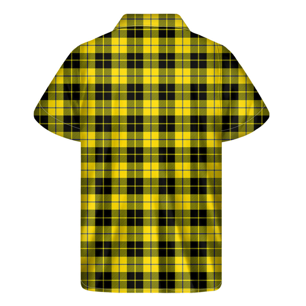 Get Your Island Vibes On with Our Yellow, Black, and Blue Hawaiian Print Short Sleeve Shirt - 2
