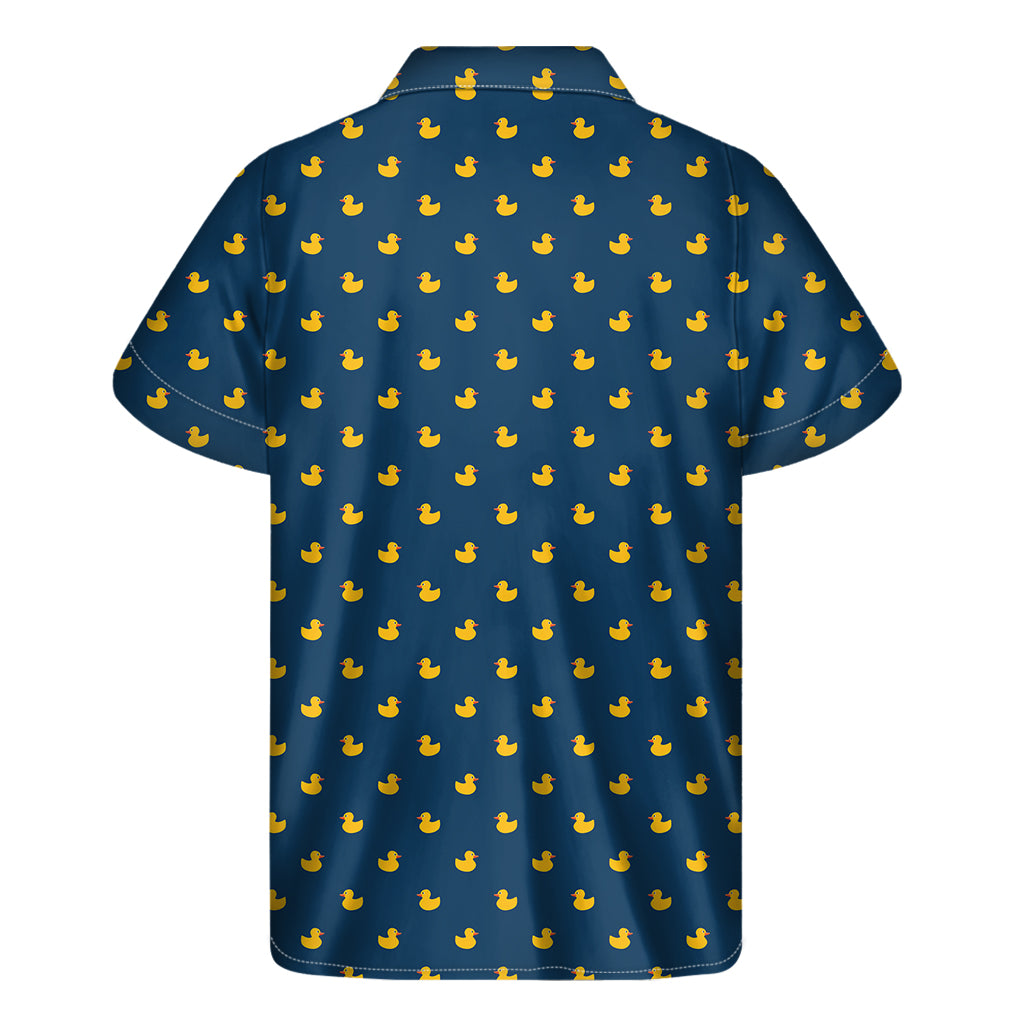 Quackin' Cool: Hawaiian Yellow Duck Print Short Sleeve Shirt - 2